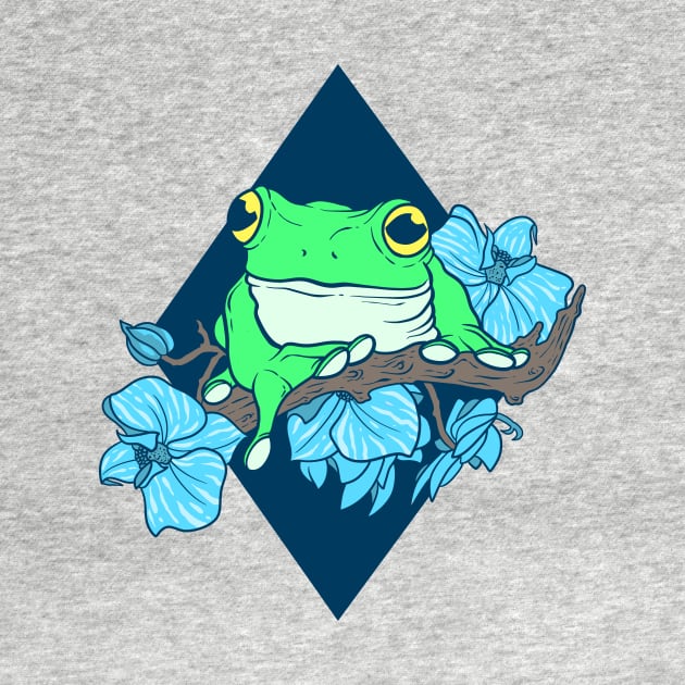 Frog&Flowers by Spazzy Newton